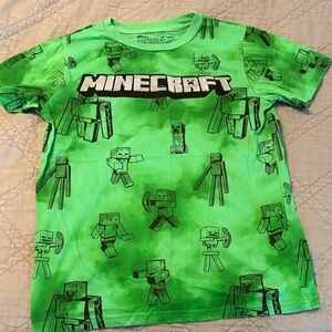 Minecraft fuzzy logo shirt
